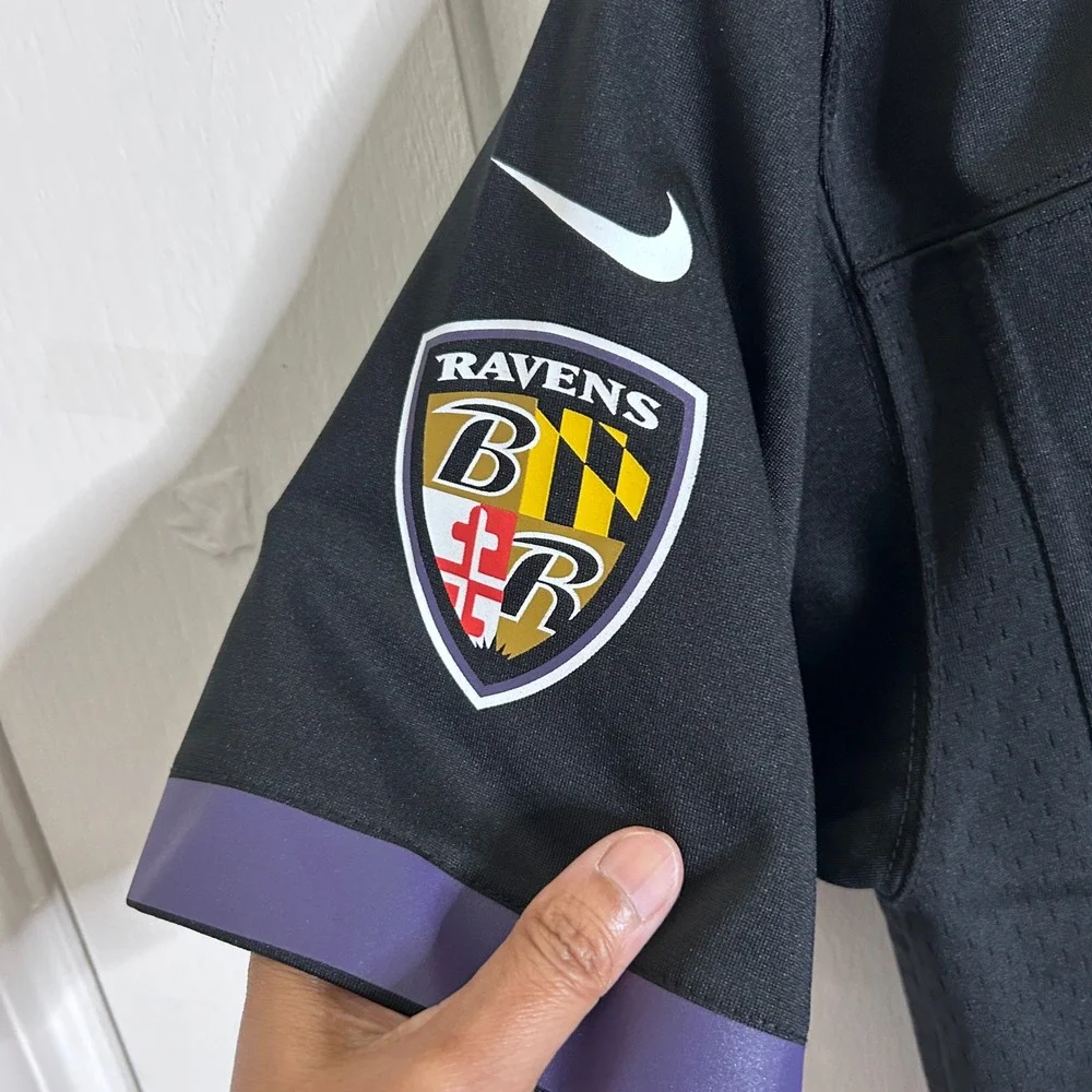 Nike Football Jersey Kids XL Black Excellent Lamar Jackson 8 Baltimore Ravens